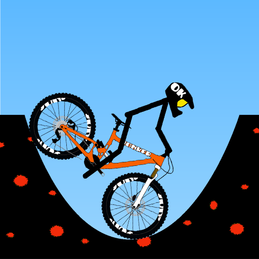 Crazy bike icon