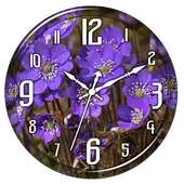 Violet Flower Clock Live WP