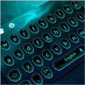 Cool Blue Neon Light Keyboard icon