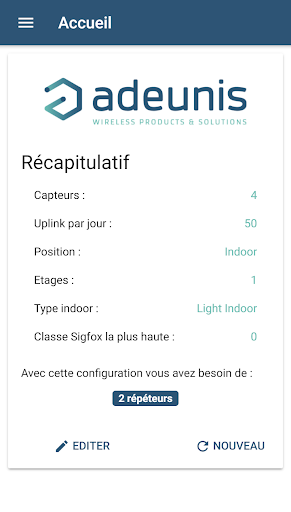 adeunis sigfox Repeater App screenshot 2