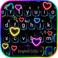 Neon Hearts Keyboard Theme