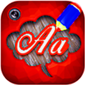 Write text on picture icon