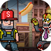 man run vs zombie icon