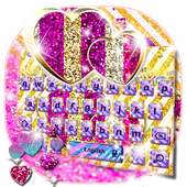 Glitter Heart Keyboard Theme