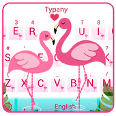 Typany Pink Flamingo Love Keyboard icon