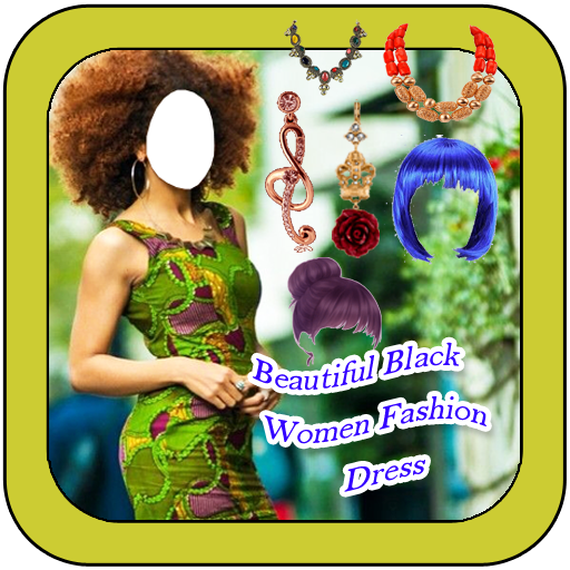 Beautiful Black Women Fashion Dress icon