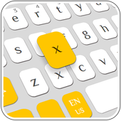 Simple White Yellow Keyboard icon
