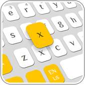 Simple White Yellow Keyboard on 9Apps