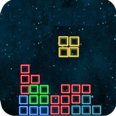 Block puzzle Neon icon