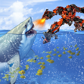 Robot Shark Games Free : Real X Robot Shark Attack icon