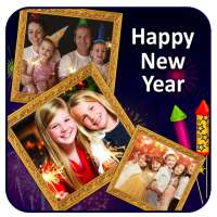 happy new year photo collage for greetings maker