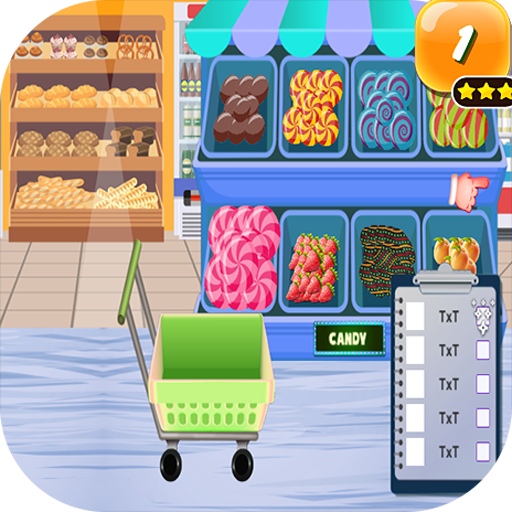 Supermarket Candy Store -Shopping Kids Game icon