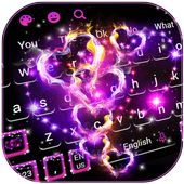 Sparkling Love Hearts Keyboard Theme icon