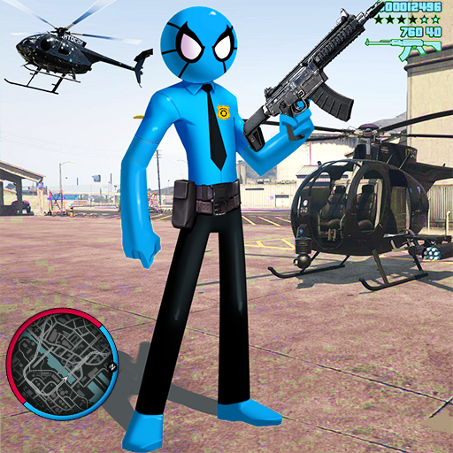 US Spider Police Stickman Rope icon