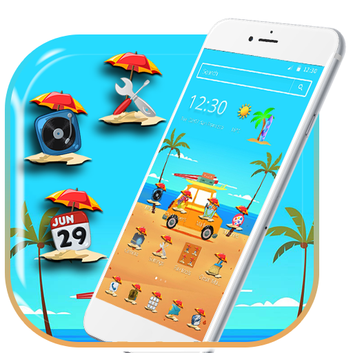 summer vacations 2D Theme أيقونة