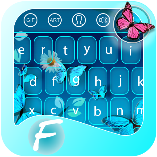 Neon Butterfly Keyboard icon