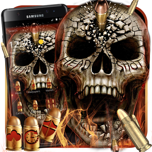 Gun Shot Skull Bullet Theme icon