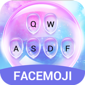 Pink Water Bubble Drop Keyboard Theme &amp; Emoji icon