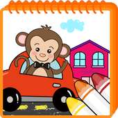 Coloring game - Vehicle land