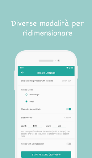Foto comprime e ridimensiona screenshot 4