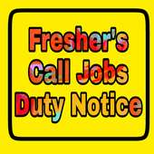 Fresher Call job's For Duty Notice on 9Apps