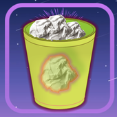 Bola de papel lanzando Flip Lanzala al bin juego icon