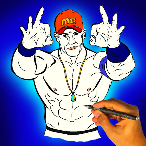 how to draw wwe heros icon