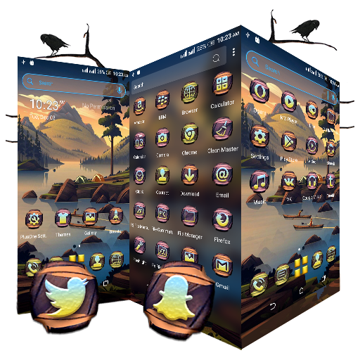 Mountains Camping Landscape Launcher Theme icon