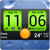 Flip Clock xTheme Widget 4x2 icon