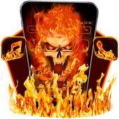 Lively Evil Fire Skull Theme icon