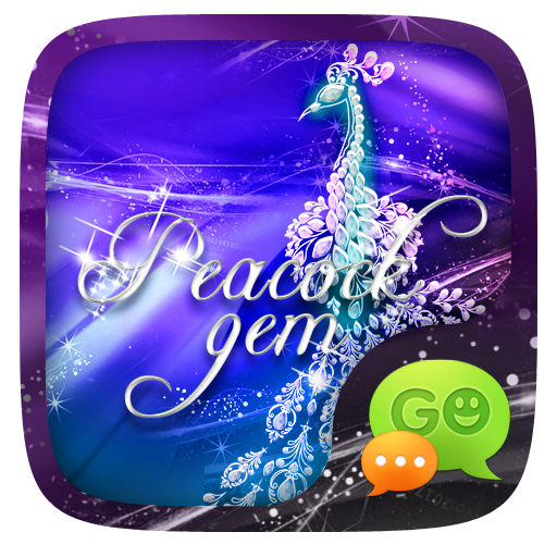 GO SMS PEACOCK GEM THEME أيقونة