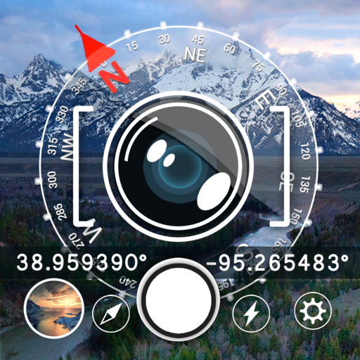 GPS Coordinates Photo Stamp Camera UTM icon