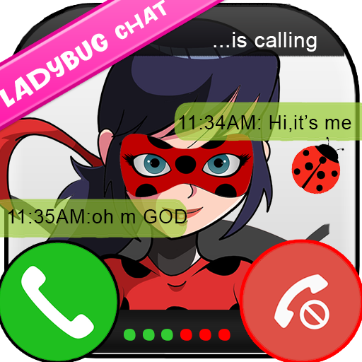 Ladybug Fake Call &amp; Chat Simulation icon