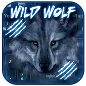 Blue Night Dark Wolf Keyboard Theme icon