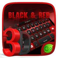 3D Black and Red GO Keyboard Theme