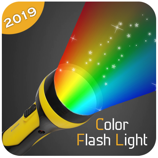 Color flash light : Torch LED  icon