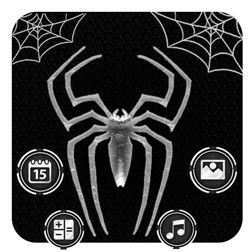 Black White Spider Theme icon