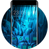 Neon Blue Live Wallpaper &amp; Icon Pack icon