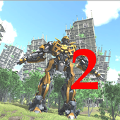 Cyborg Mr Robot cars vs Lada 2 icon