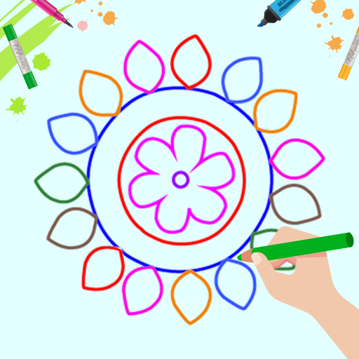 Draw Rangoli Step By Step أيقونة