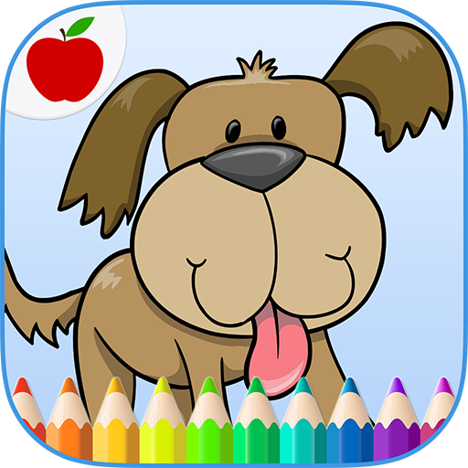 Dogs, Cats &amp; Happy Pets Coloring Book Game icon