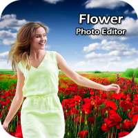 Flower Photo Frame : Cut Paste Editor