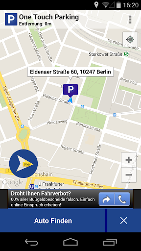 One Touch Parking Auto finden screenshot 1