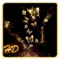 Gold Butterfly APUS Live Wallpaper on 9Apps