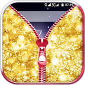 Glitter Zip Lock Screen Prank icon