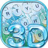 3D Glass Water Drop Keyboard Theme icon