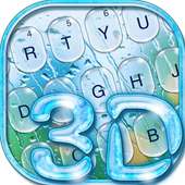 3D Glass Water Drop Keyboard Theme on 9Apps