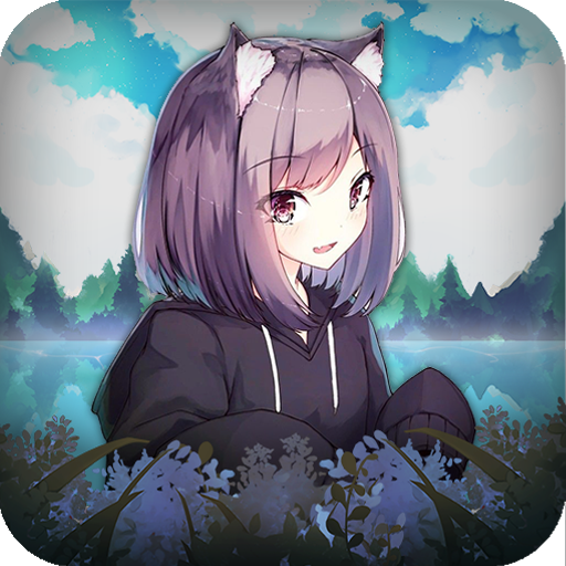 Anime Kawaii Girl. Catch and run icon