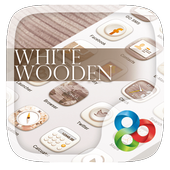 White Wooden GO Launcher Theme icon
