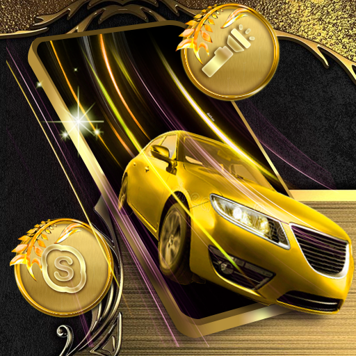 Golden Car Launcher Theme icon